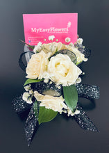 Load image into Gallery viewer, Black and White corsage