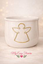 Load image into Gallery viewer, Peace Lily in Angel Ceramic Vase