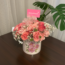 Load image into Gallery viewer, Pink spray roses bouquet October edition ππΈ