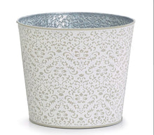 Load image into Gallery viewer, 3 Dozen red roses in gray white pot cover