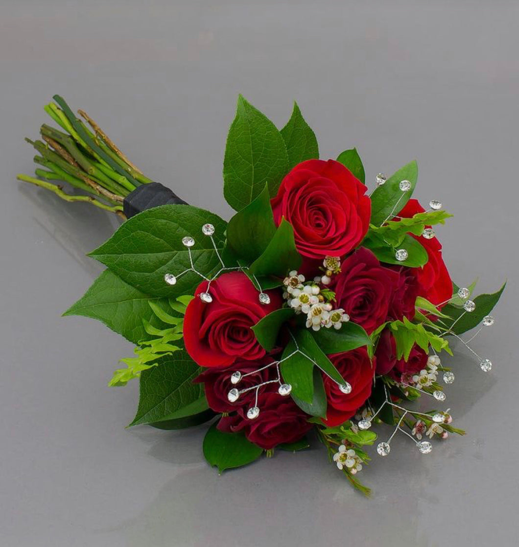 Red Prom bouquet