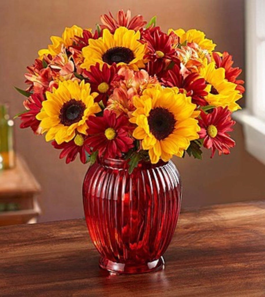 Country fall vase