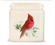 Load image into Gallery viewer, Tabletop Berry Tree.- in glass cube with Cardinal
