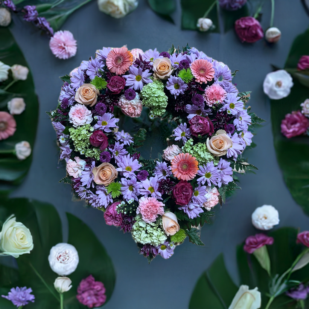 FLORAL OPEN HEART