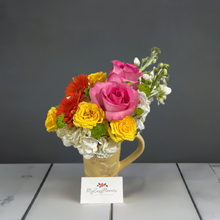 Load image into Gallery viewer, Colorful Bouquet in Pitcher ceramic
