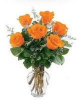 Load image into Gallery viewer, 6 orange roses
