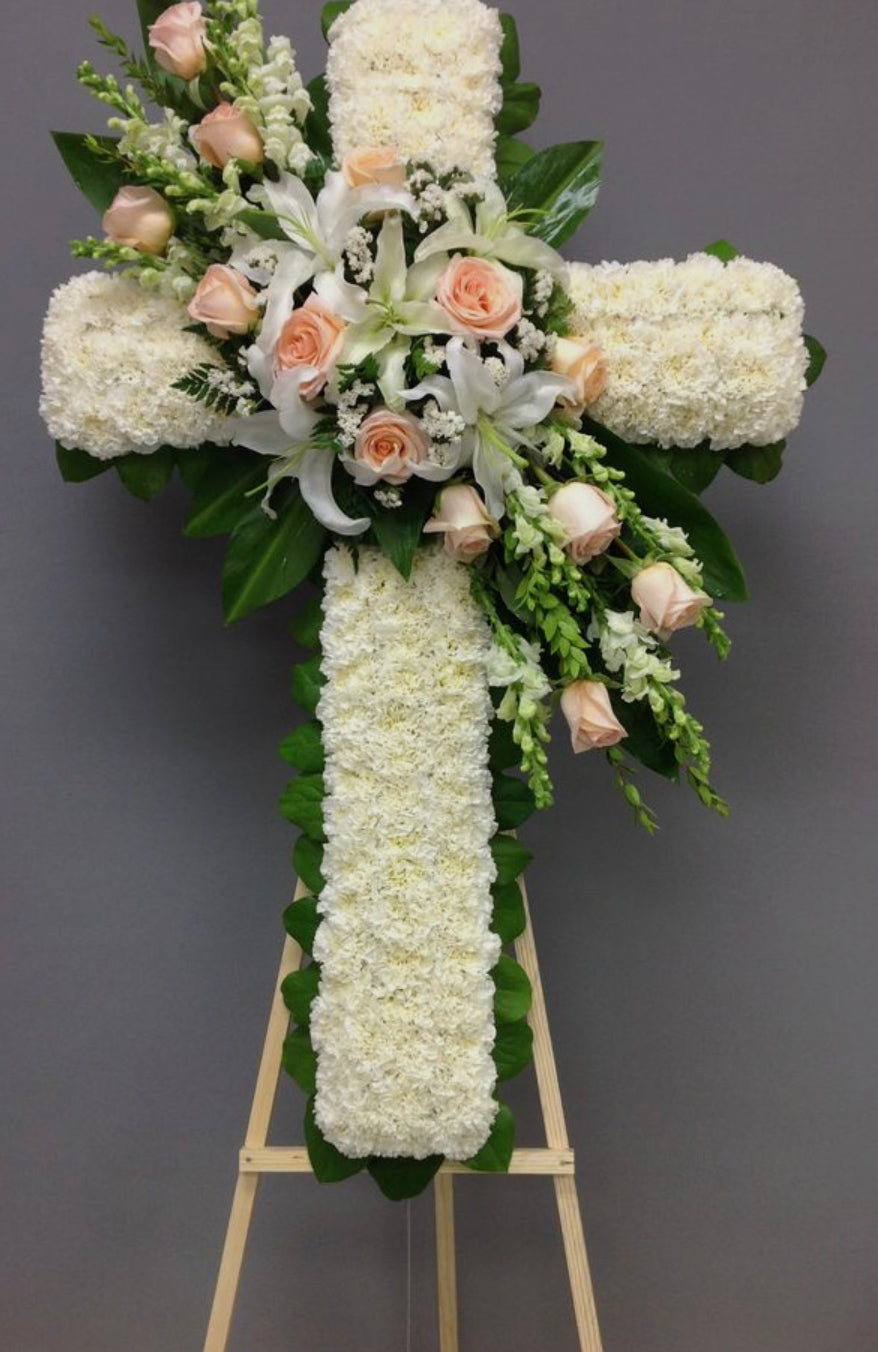 Blush colors cross for Sympathy