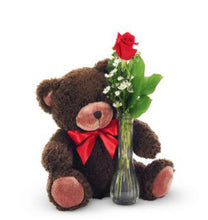 Load image into Gallery viewer, Rose and Teddy bear
