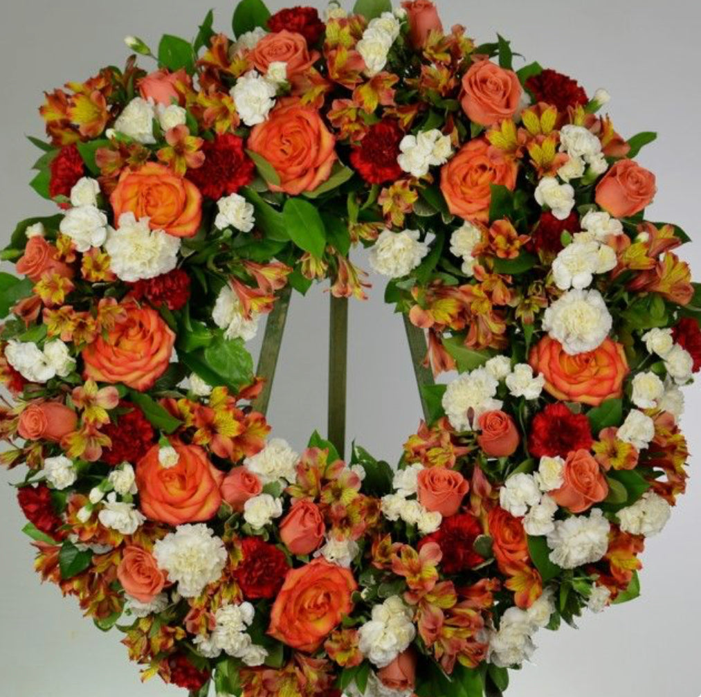 Autumn color floral wreath